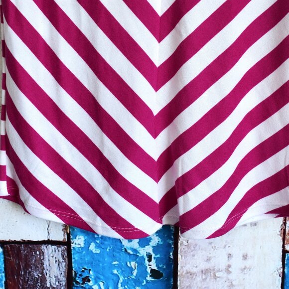 Women's Sweet Violet Top Short Sleeve Striped MEDIUM Multicolor NEW - Picture 5 of 9